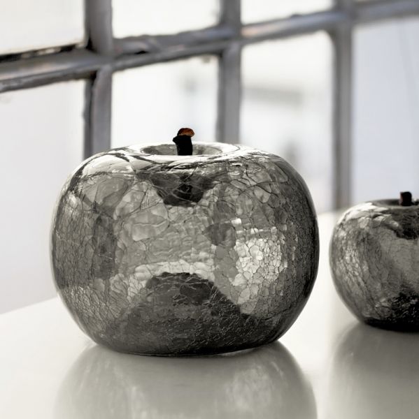 Glasskulptur æbleborddekorationsideer