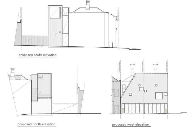 grundplan detaljeret designerhus bestående af to bygninger
