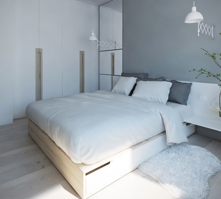 levende-ideer-farve-design-soveværelse-moderne-silke-grå-hvid-seng-accenter-lyst træ