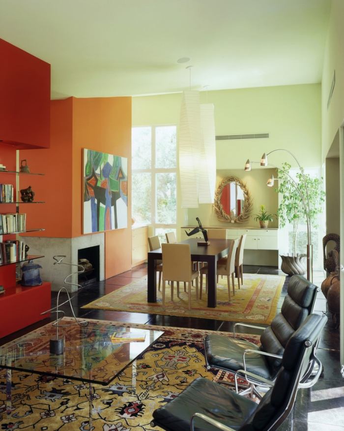 vægge-design-stue-spisestue-område-farve-rød-hyggelig-stemning