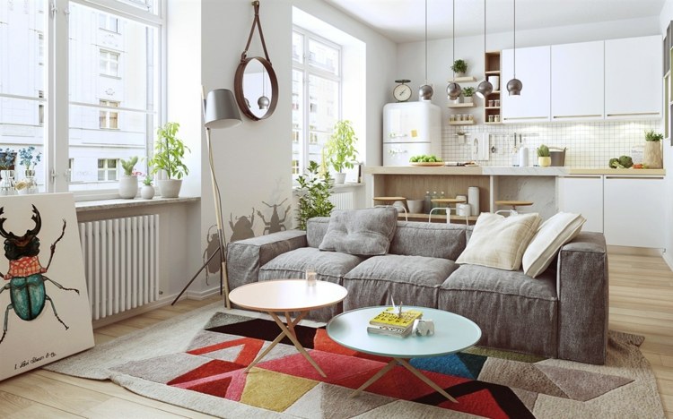 design-lejlighed-minimalistisk-køkken-hvid-skandinavisk-accenter-rundt-sofabord