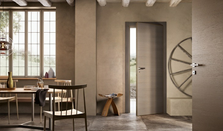 Lejlighed døre-dørhåndtag-asketræ look-metal-moderne look