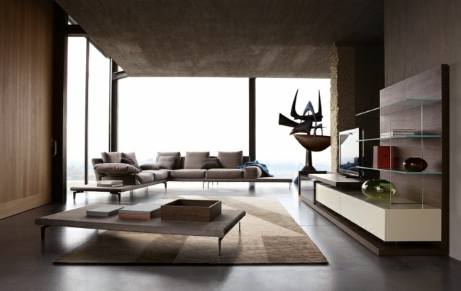 form sofa beige brun stue møbler