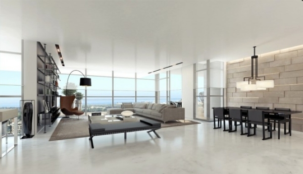stue udsigt panoramaudsigt derhjemme minimalistisk