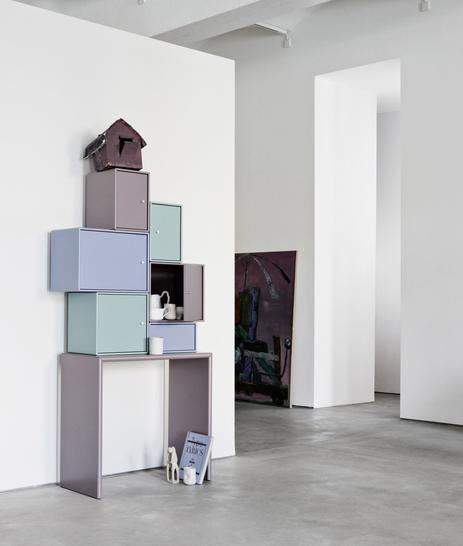 Stue møbler Montana sarte pastelfarver modulære skabe