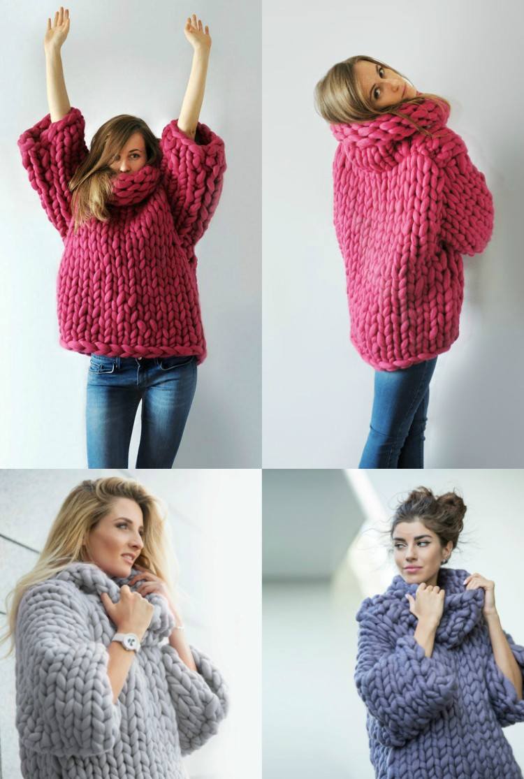 XXL strik chunky sweater oversize trend