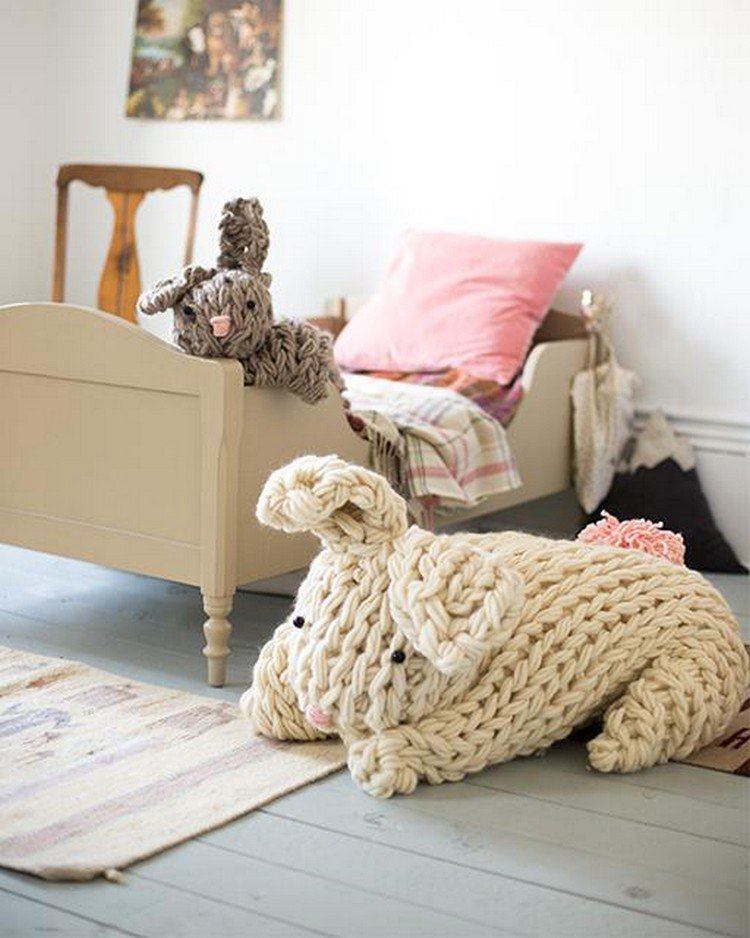 xxl strikke ideer dekoration trend strikning dyr kanin