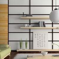 ljus design av korridoren i japansk stil foto