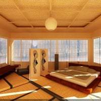 vacker japansk stil kök interiör bild
