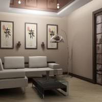 ljus inredning av korridoren i japansk stilbild