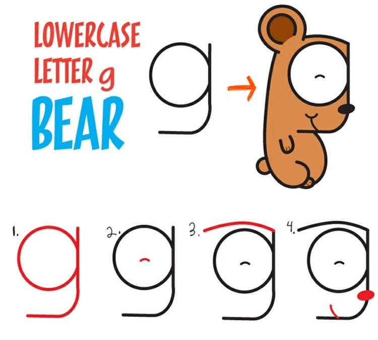 lære-at-tegne-koala-baer-letter-g-basis