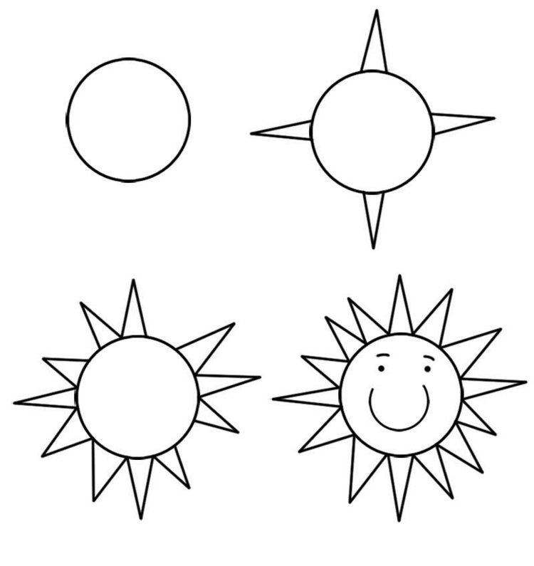 at tegne-lære-at-tegne-sol-cirkel-stråler-tagget-ansigt