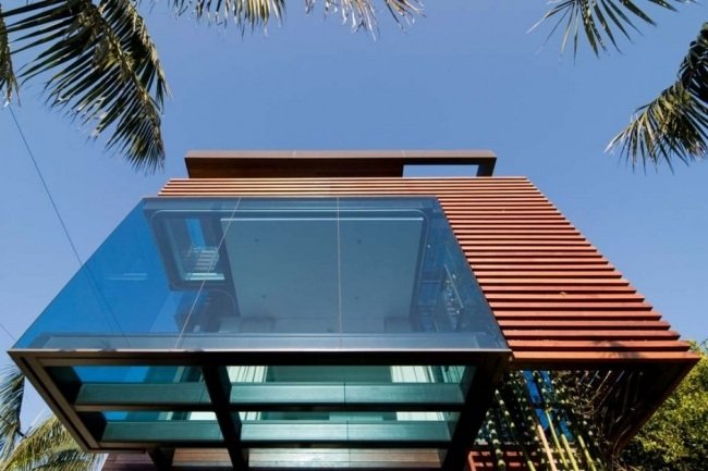 Beach House California Glass Fronted Glass Floor Gennemsigtig Indendørs Have