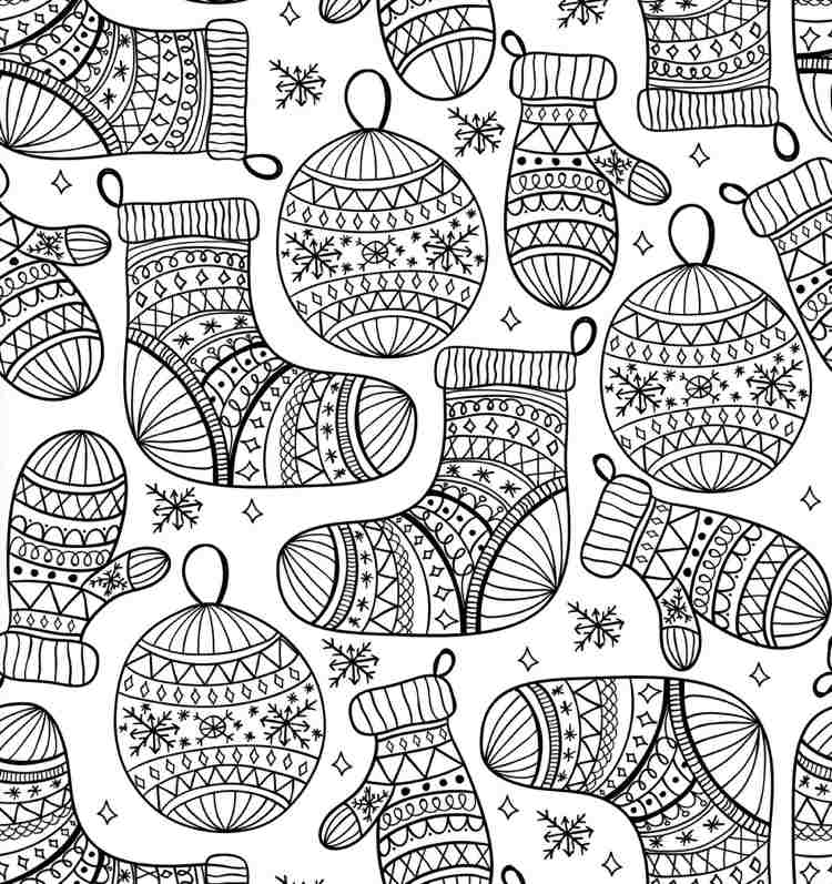 Zentangle skabeloner Julemønster spor lykønskningskort