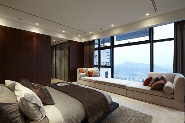 elegant soveværelse loftslejlighed